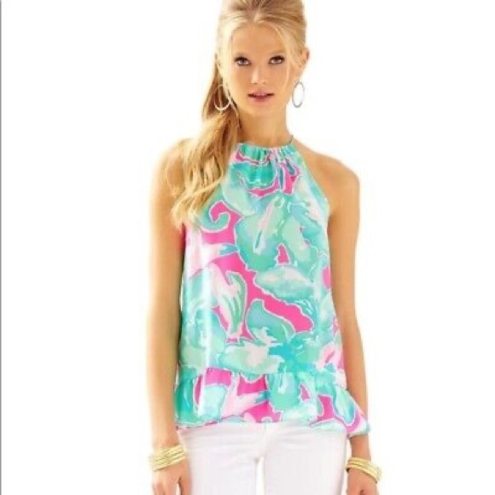 Lilly Pulitzer Millie Tank Top - tropical sands size XXS